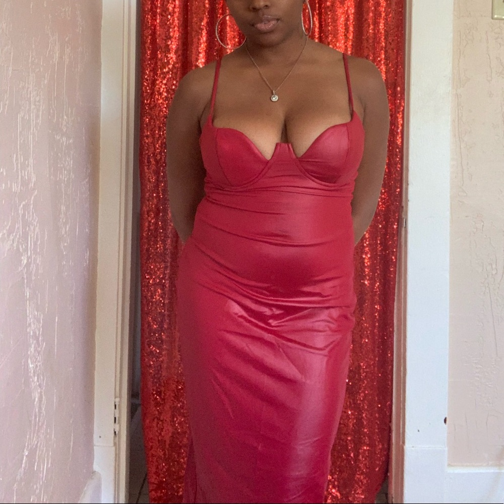 Liquid latex structured dress